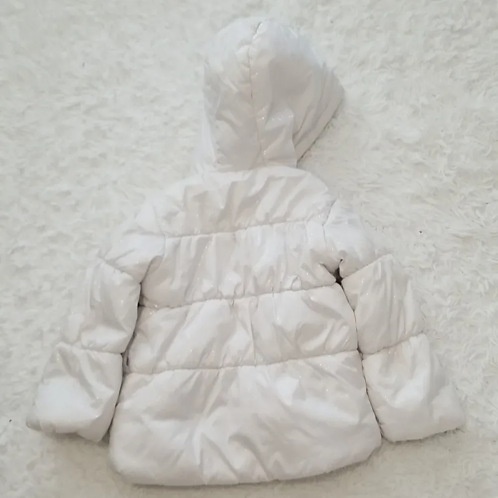 B Hip Baby White Puffer Jacket  Sz 4T - Picture 5 of 6